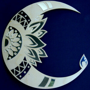 Ξύλινο διακοσμητικό τοίχου: Μισοφέγγαρο/Καθρέπτης