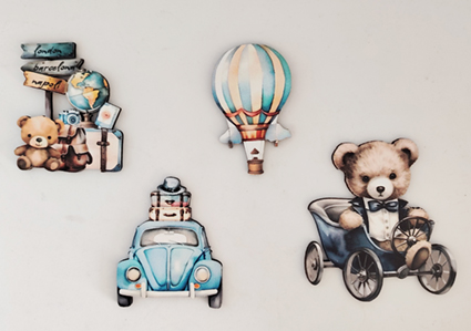 Μπομπονιέρα με ξύλινο μαγνητάκι